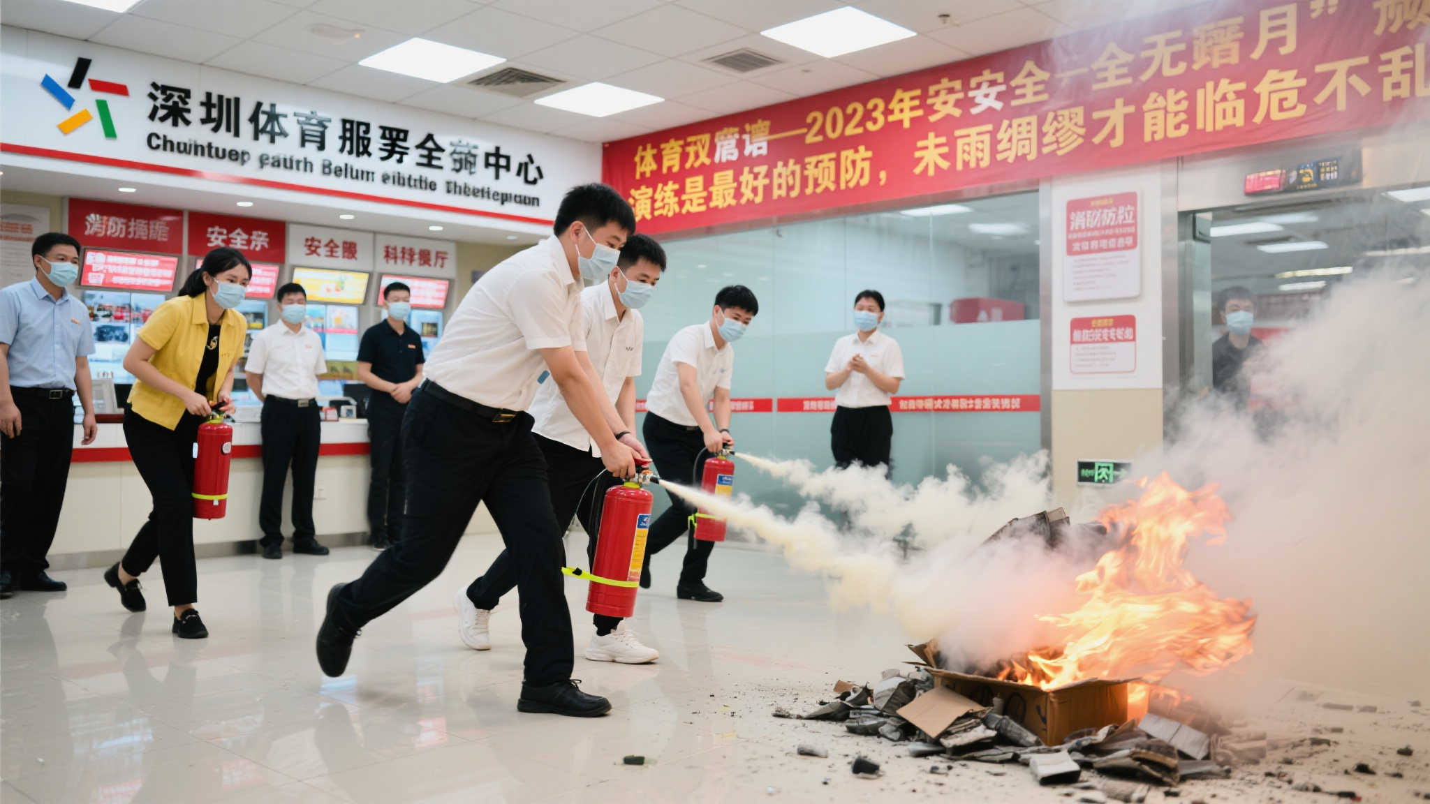 深圳体彩中心2023年安全生产月应急演练顺利举行